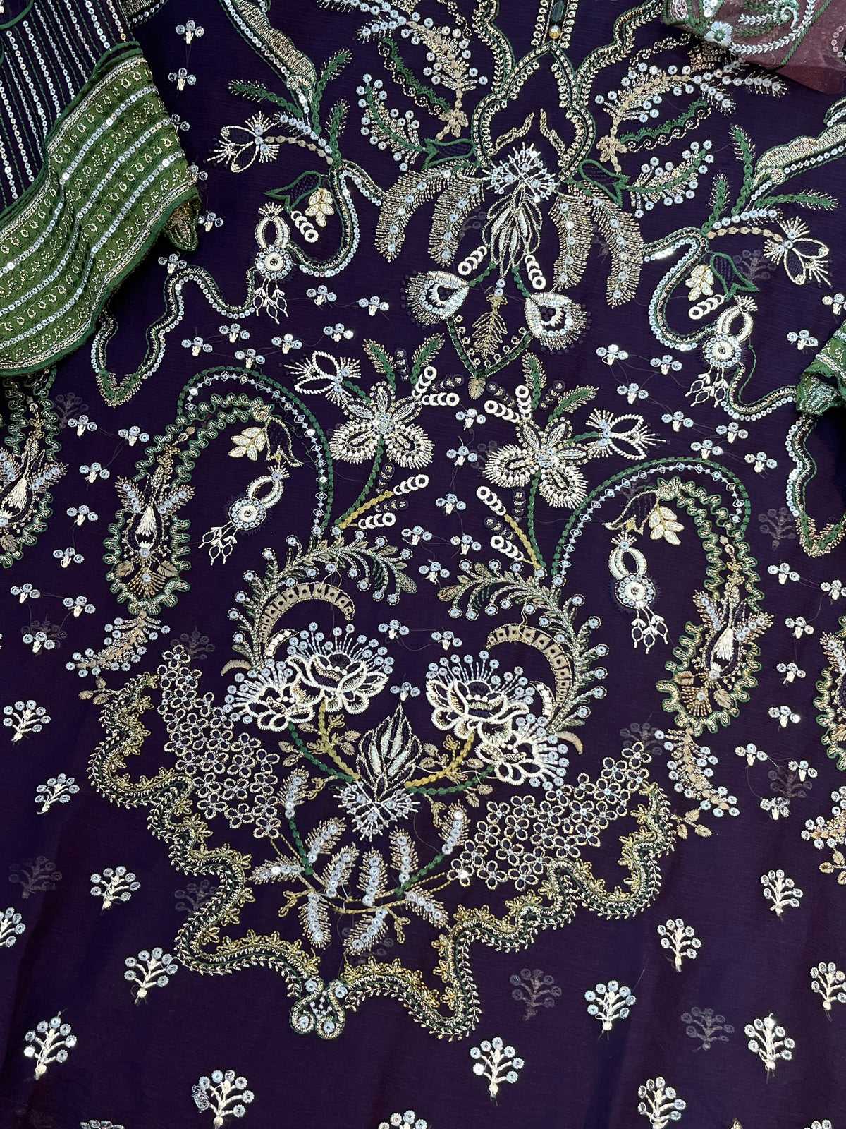 1782 Pakistani Unstitched Party Wear - Wine Purple