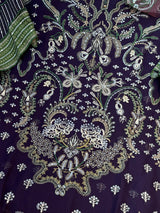 1782 Pakistani Unstitched Party Wear - Wine Purple