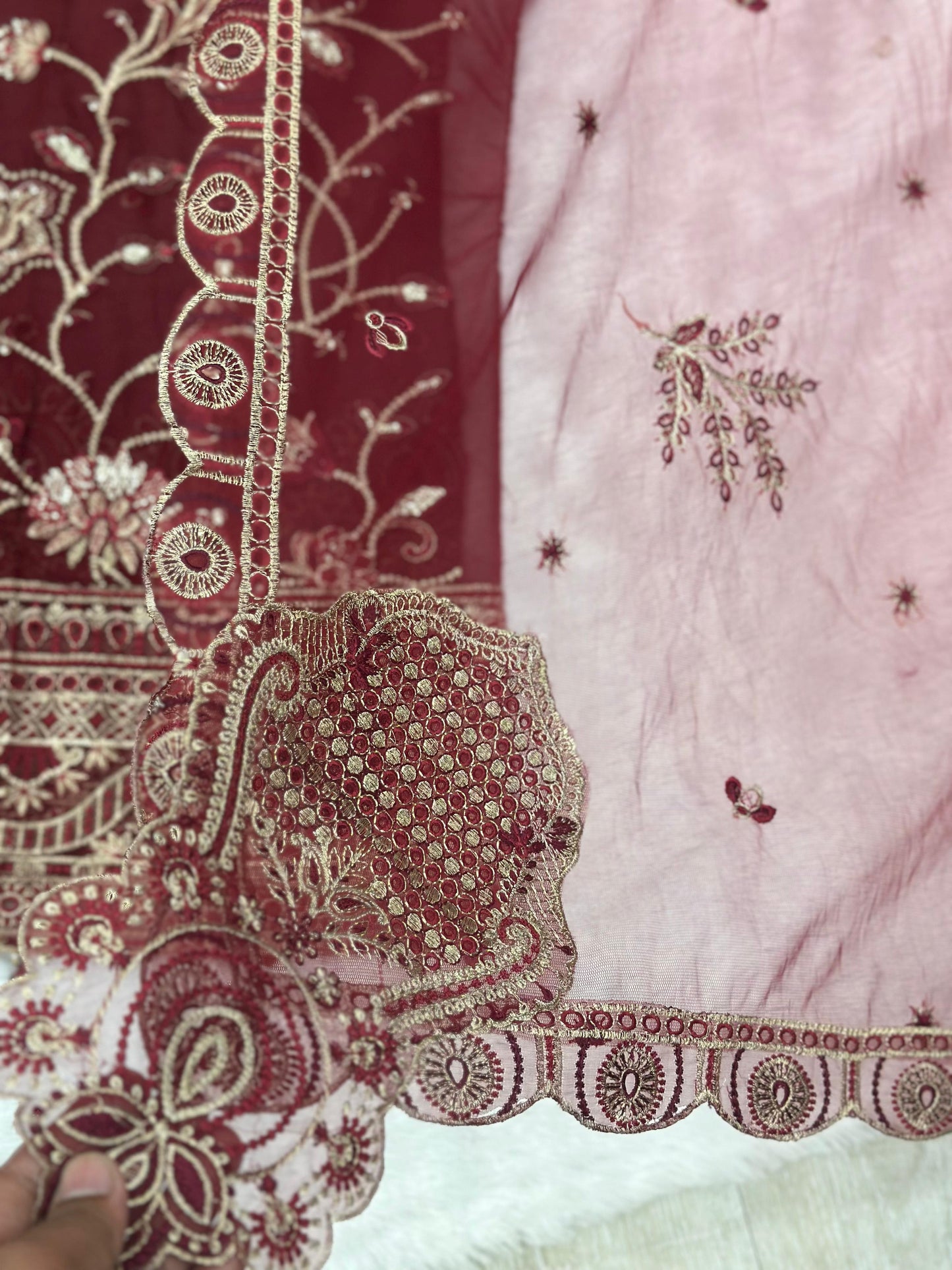 847 Ramsha | Dastak Luxury Chiffon Collection | Q-203 - Unstitched