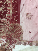 847 Ramsha | Dastak Luxury Chiffon Collection | Q-203 - Unstitched