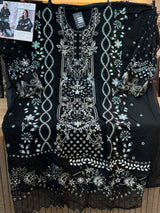 1488 Pakistani Unstitched Party Wear - Black