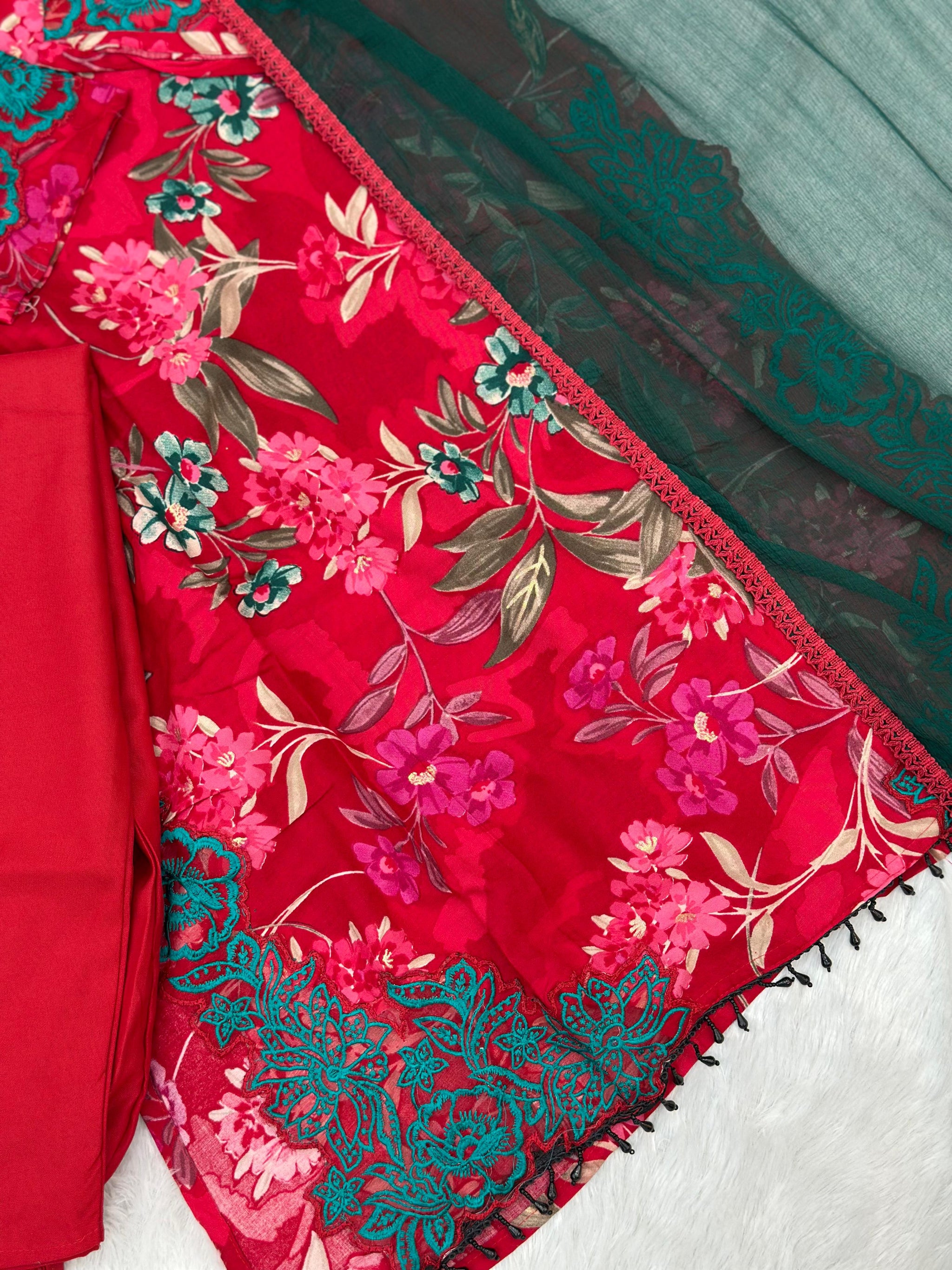 818 Readymade Pakistani Printed Coord-Set