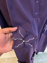 1202 Floral Patch Work Coord Set - Purple