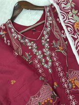 828 Pakistani Lawn Cotton Suit
