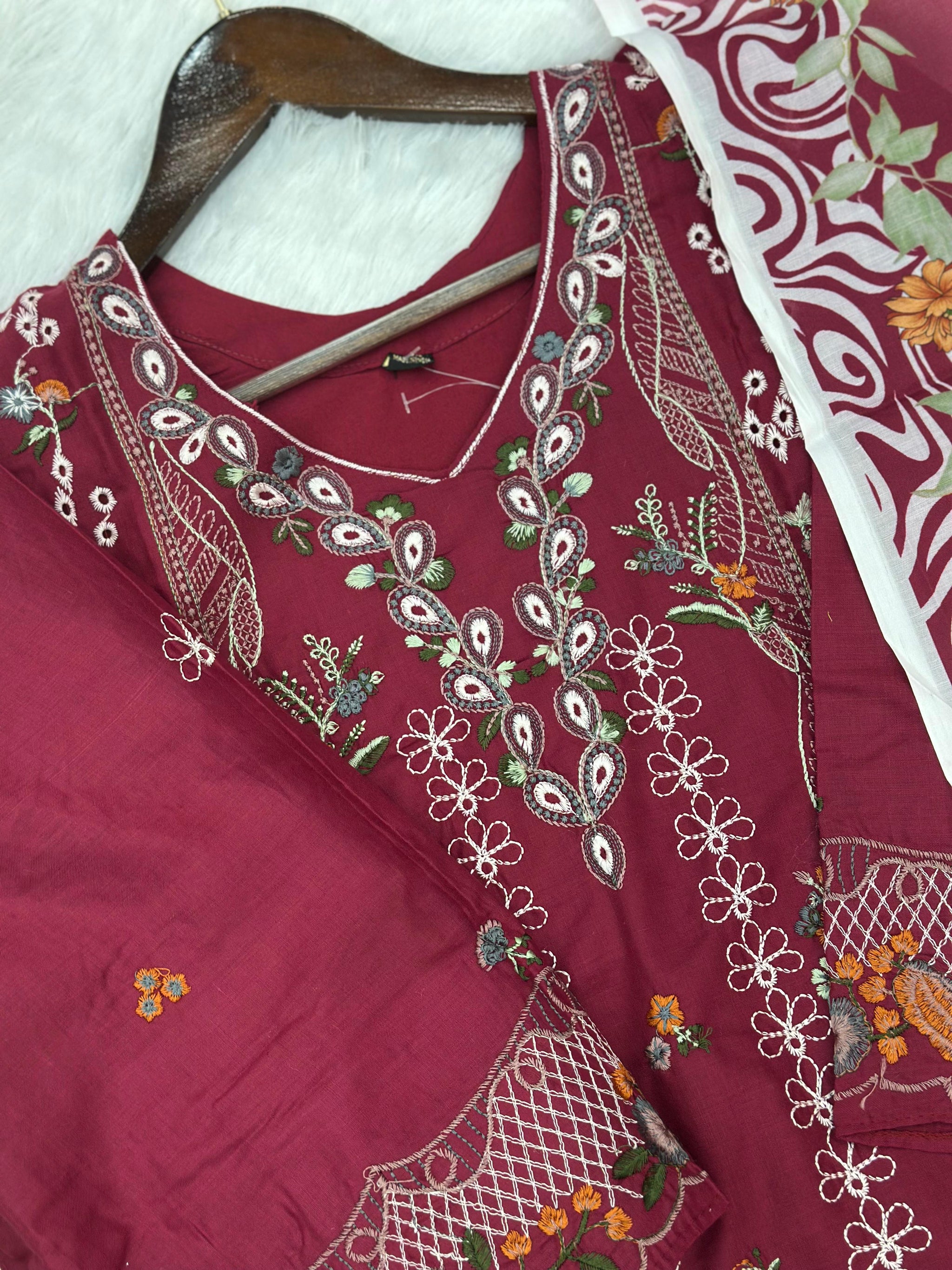 828 Pakistani Lawn Cotton Suit