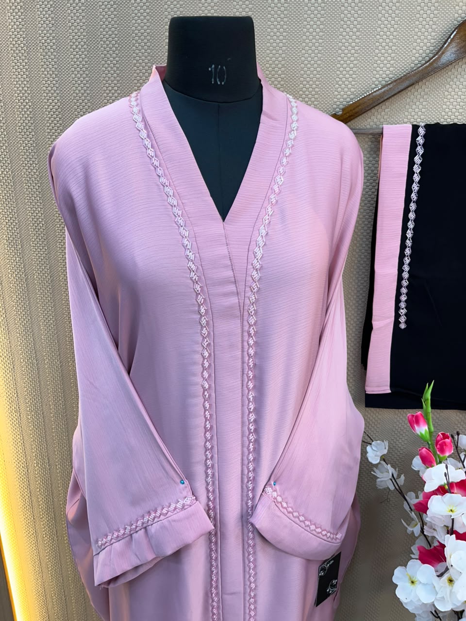 1121 The Premium Abaya - Pastel Pink