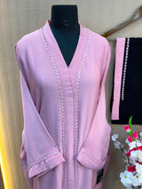 1121 The Premium Abaya - Pastel Pink