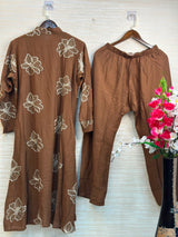 925 Modest Long Coord-Set -  Brown