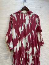 974 Floral Printed Coord-Set - Ikat Maroon
