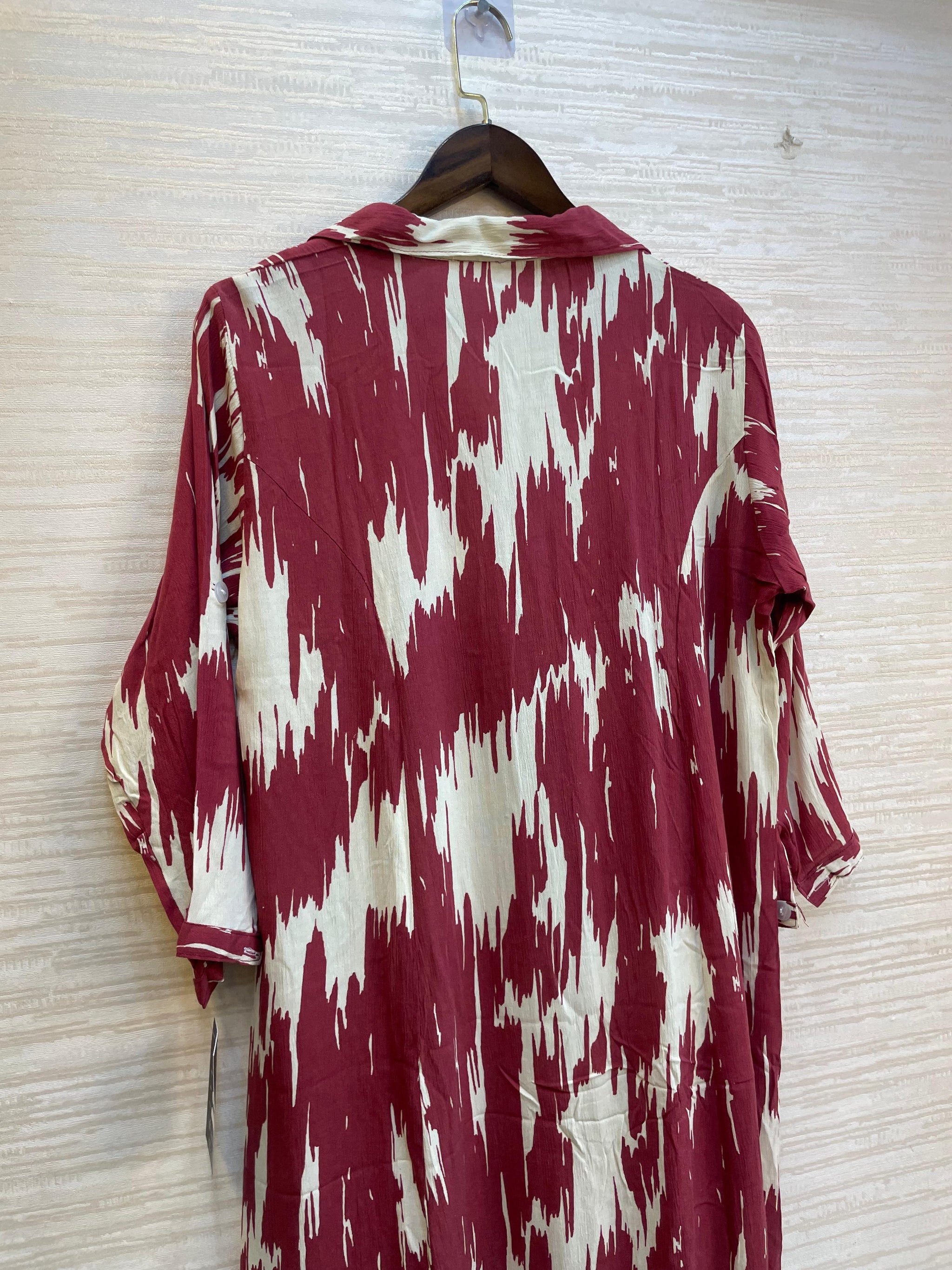 974 Floral Printed Coord-Set - Ikat Maroon