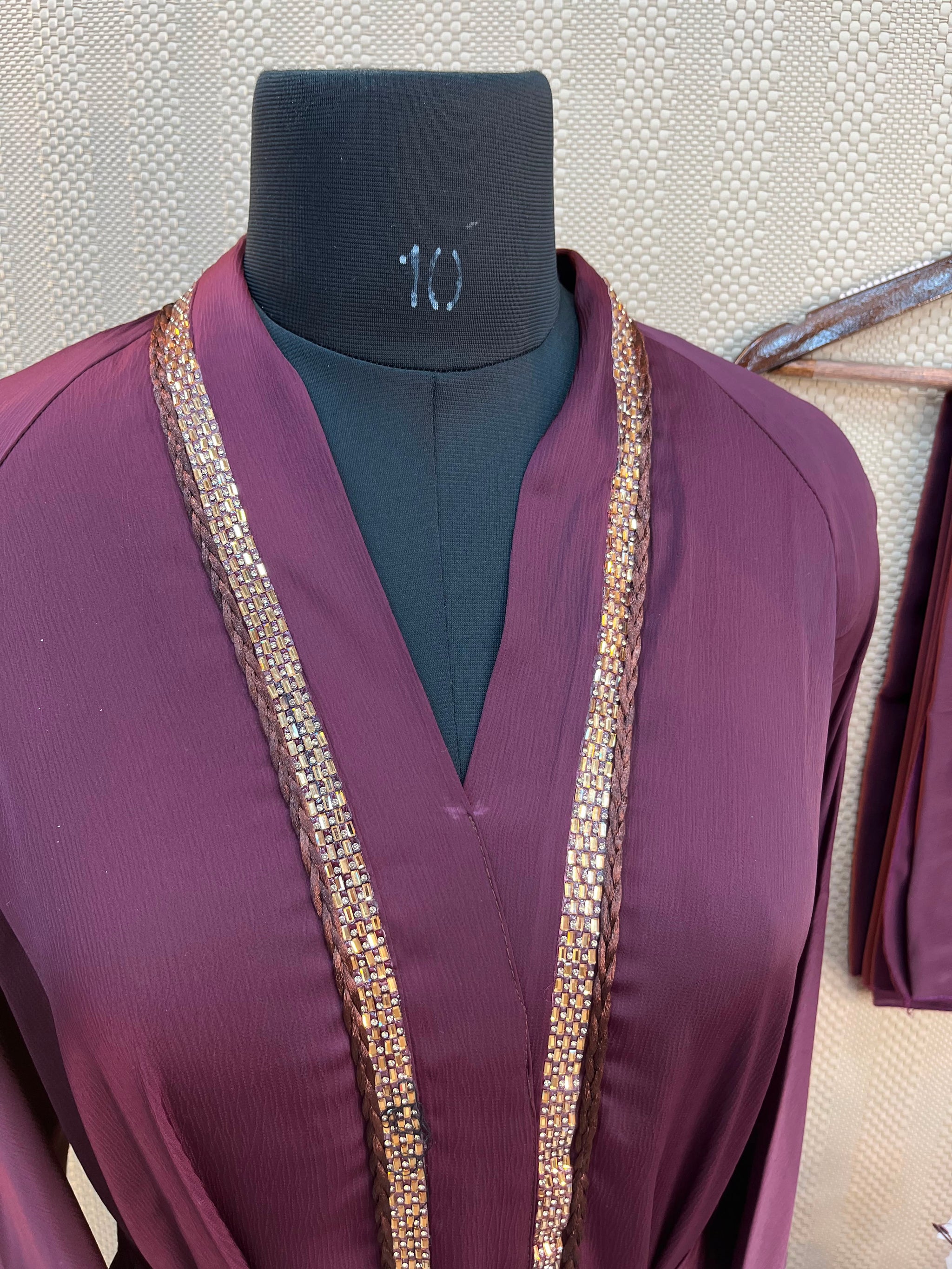 1126 The Premium Abaya -  Ash Gray