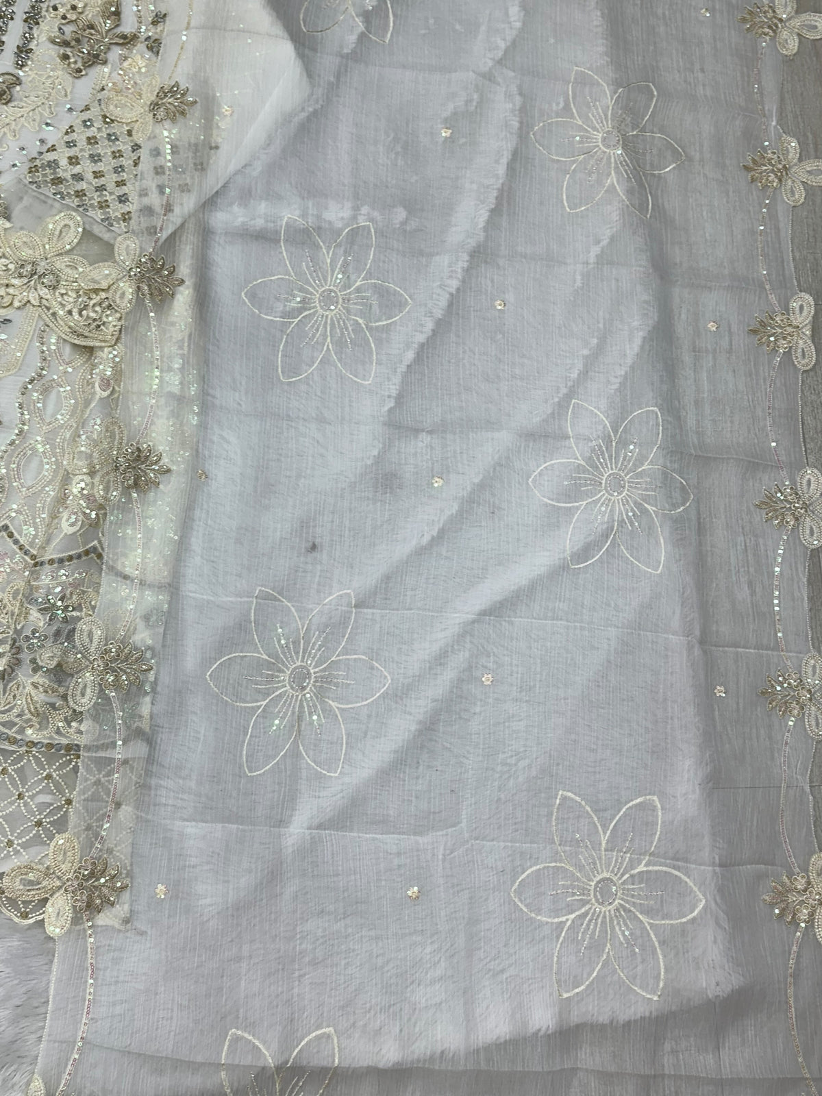 1433 Heavy Pakistani Partywear -  Off White