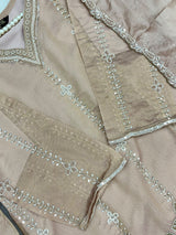 1428 Heavy Pakistani Partywear - Nude Peach