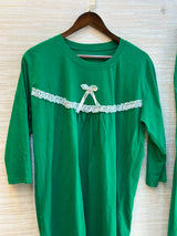 1045 Korean Bow Night Wear - Green
