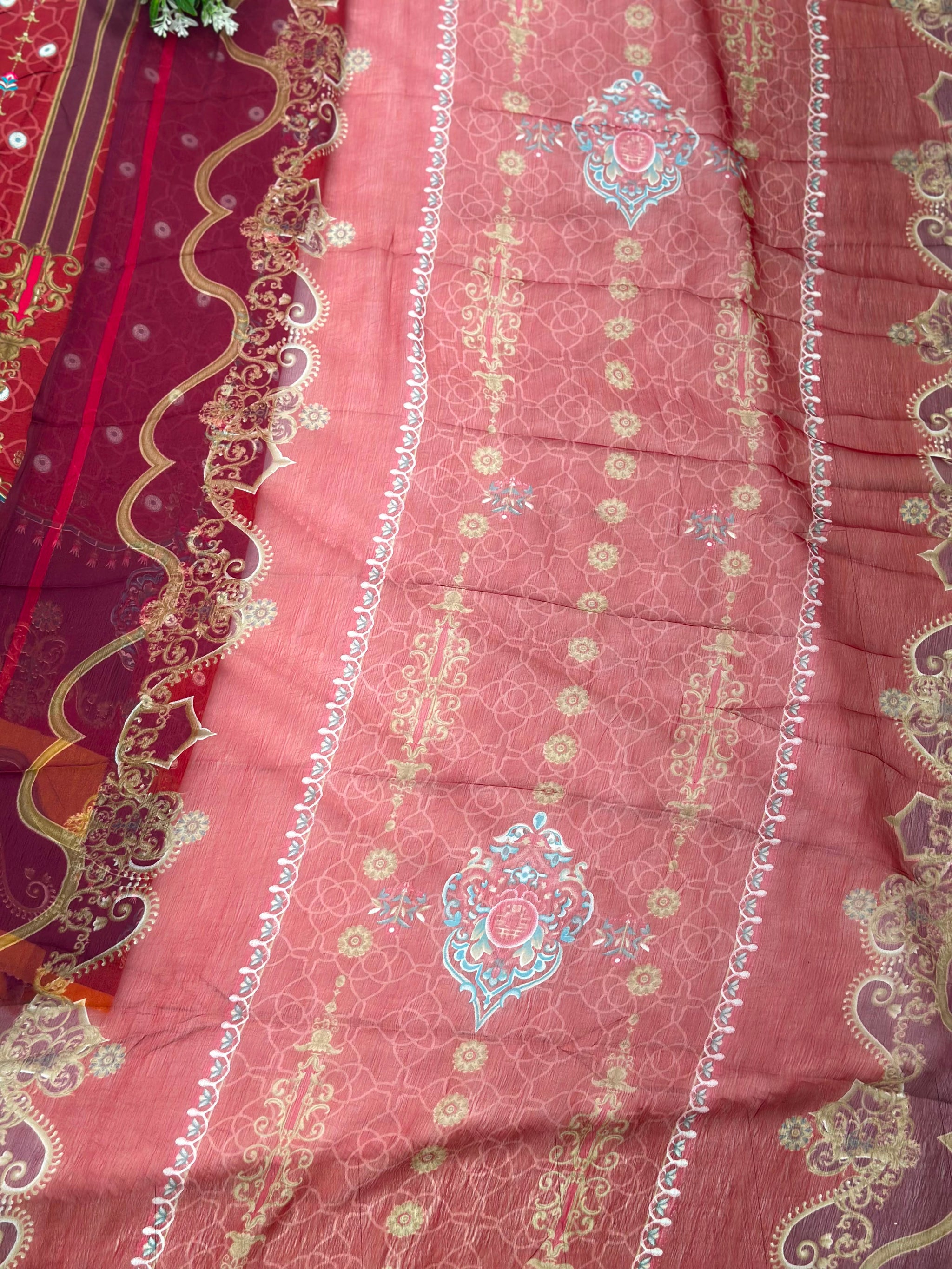 979 Unstitched Casual Lawn Suit