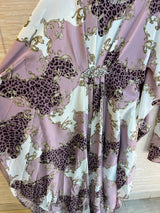 1099 Floral Kaftan Coord Set - Dusty Lavender