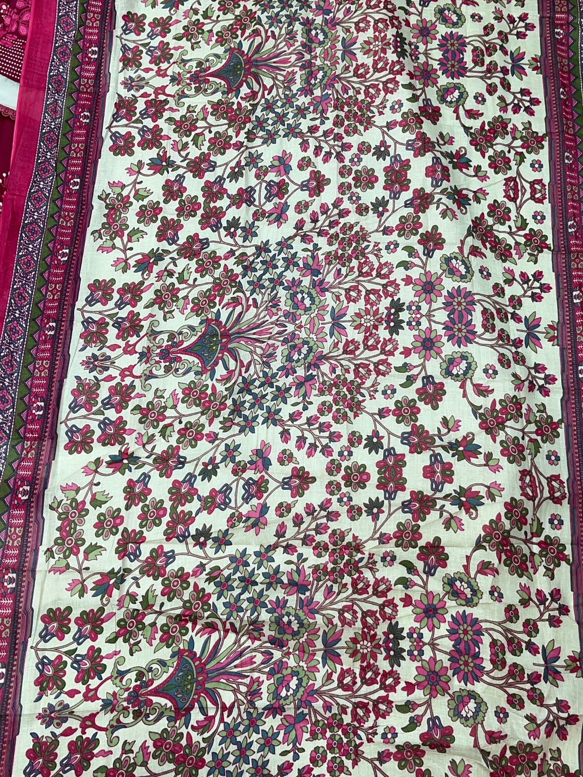 1451 Pakistani Embroidered Suit - Wine Red