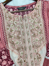 1212 Pakistani Lawn Suit - Dusty Rose