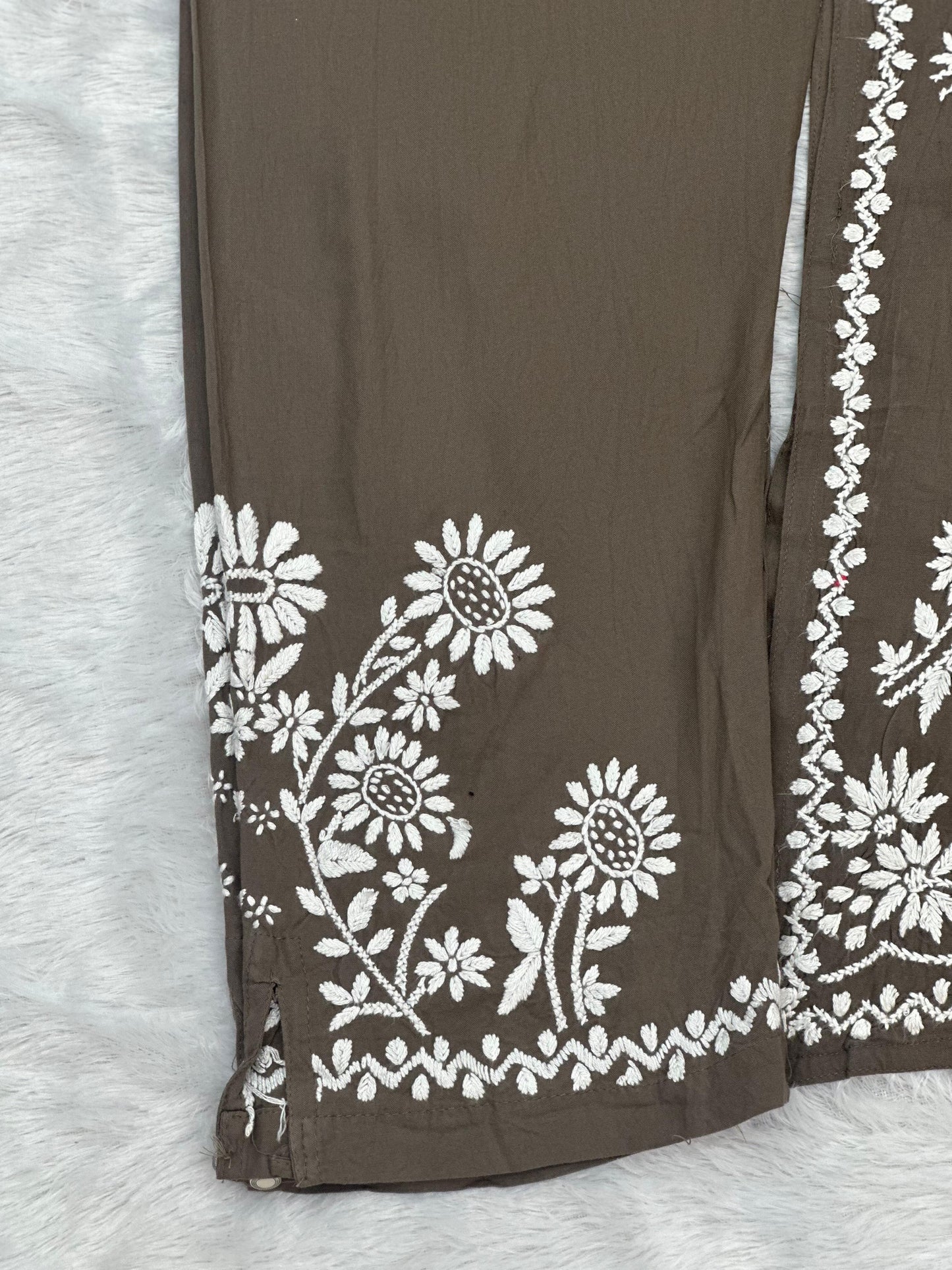 667 Lucknowi Palazzo Set - Grey