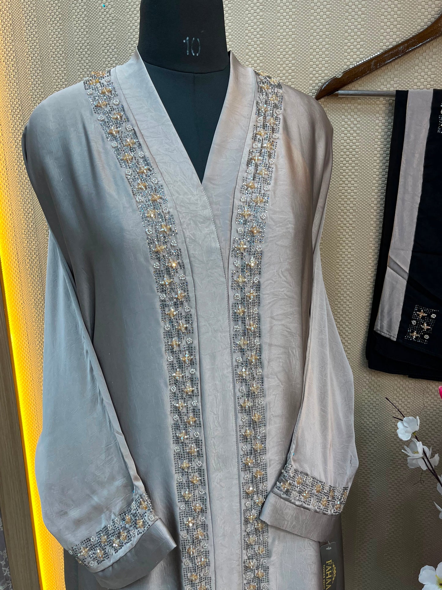 1120 The Premium Abaya - Dusty Steel Gray