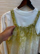 996 Floral Flare Coord Set - Lime