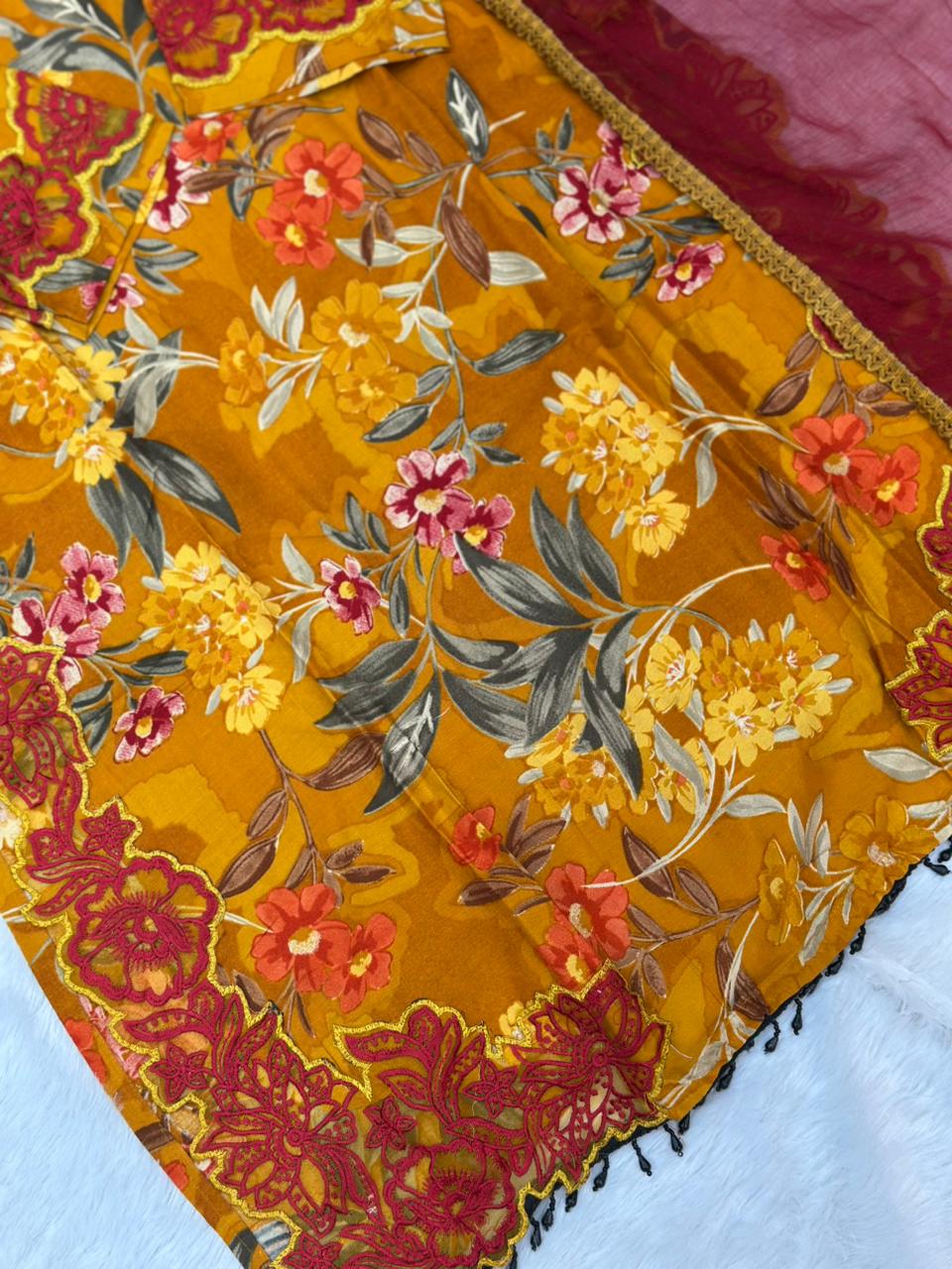 815 Readymade Pakistani Printed Coord-Set
