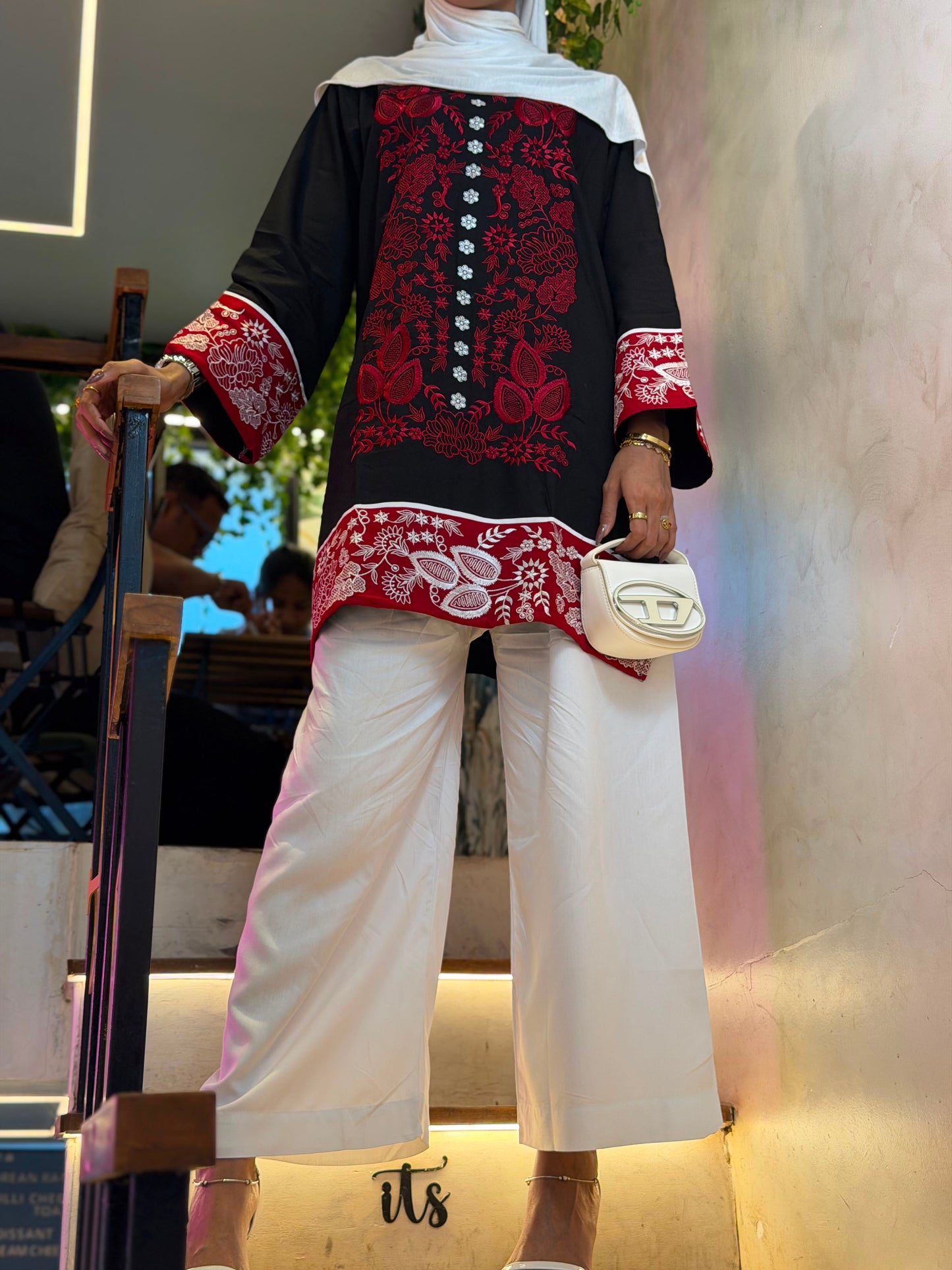 1096 Readymade Customize Embroidered 2-Pcs Coordset