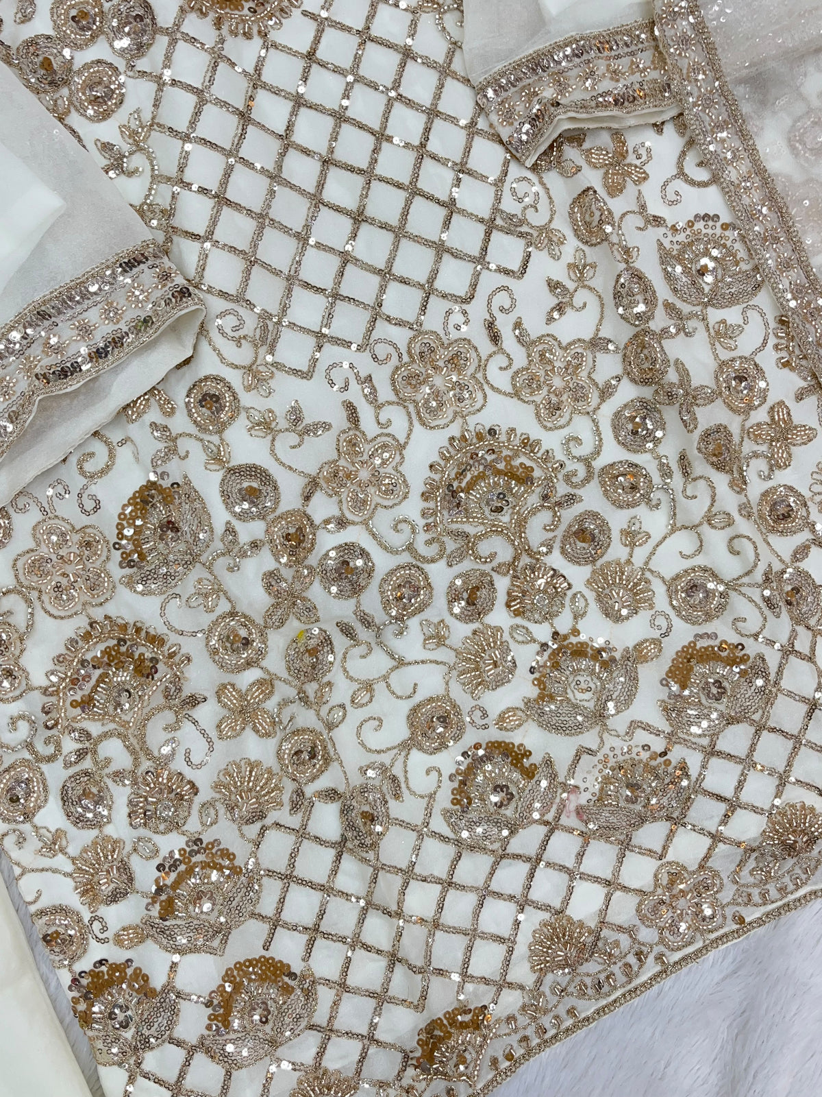 1427 Heavy Pakistani Partywear - White