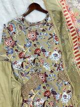1337 Pakistani Lawn Suit - Beige
