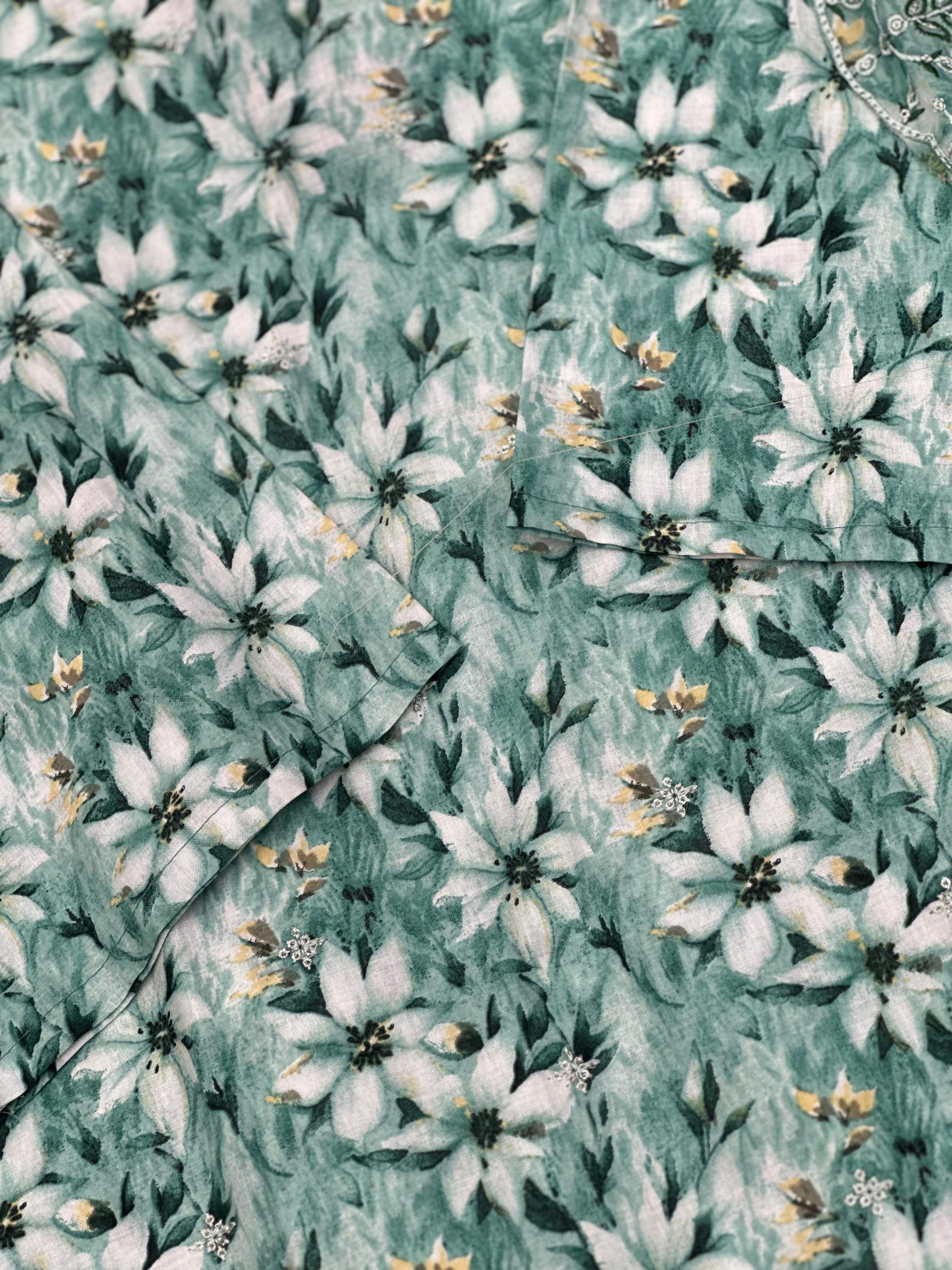 682 Pakistani Lawn Suit -  Sea Green