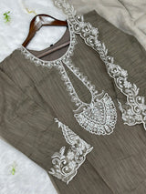 623 Premium Embroidered Pakistani Party Wear - Green