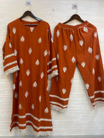 906 Modest Long Coord-Set - Rusty Orange