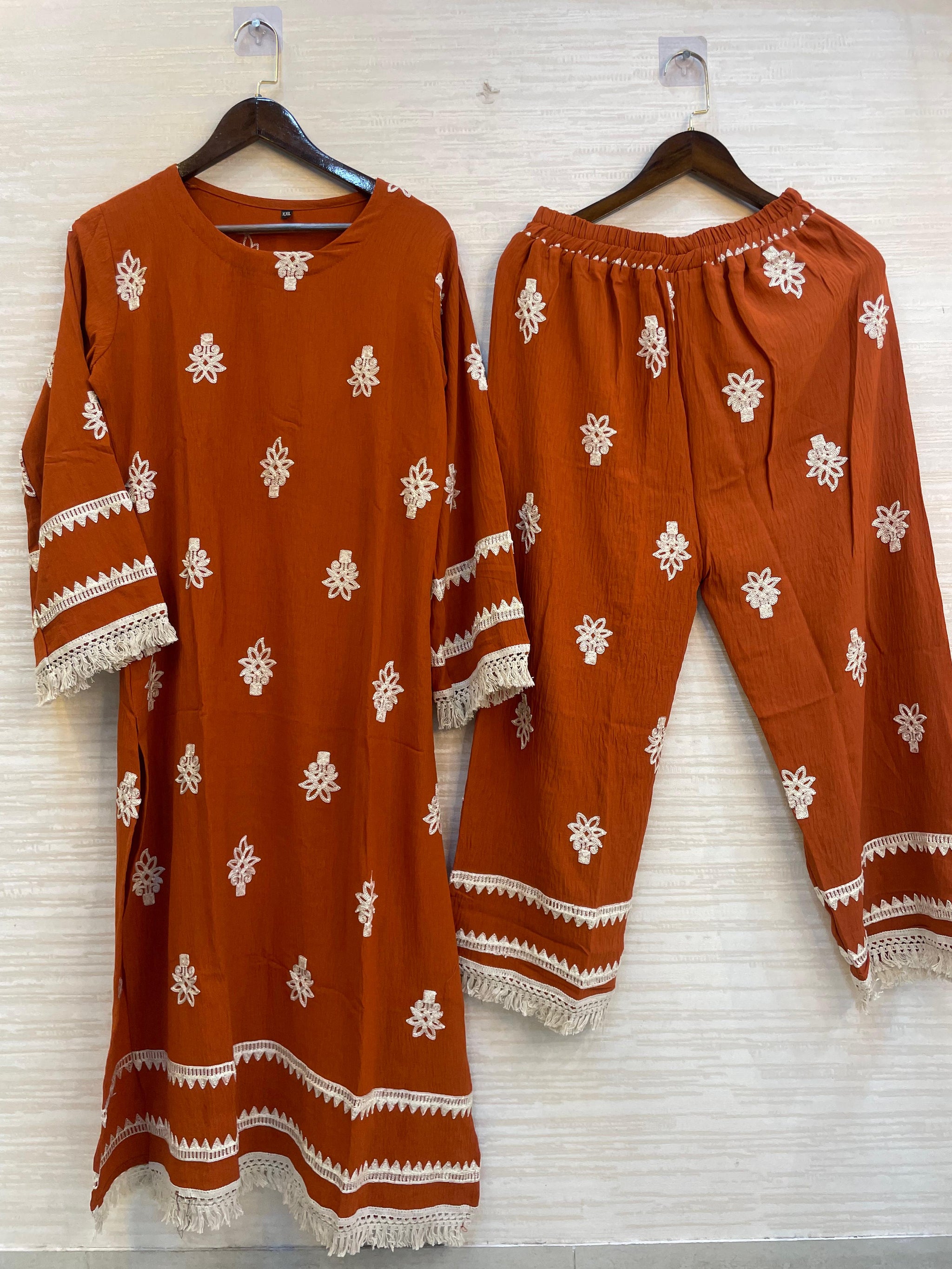 906 Modest Long Coord-Set - Rusty Orange