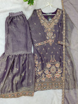1426 Heavy Pakistani Partywear - Purple