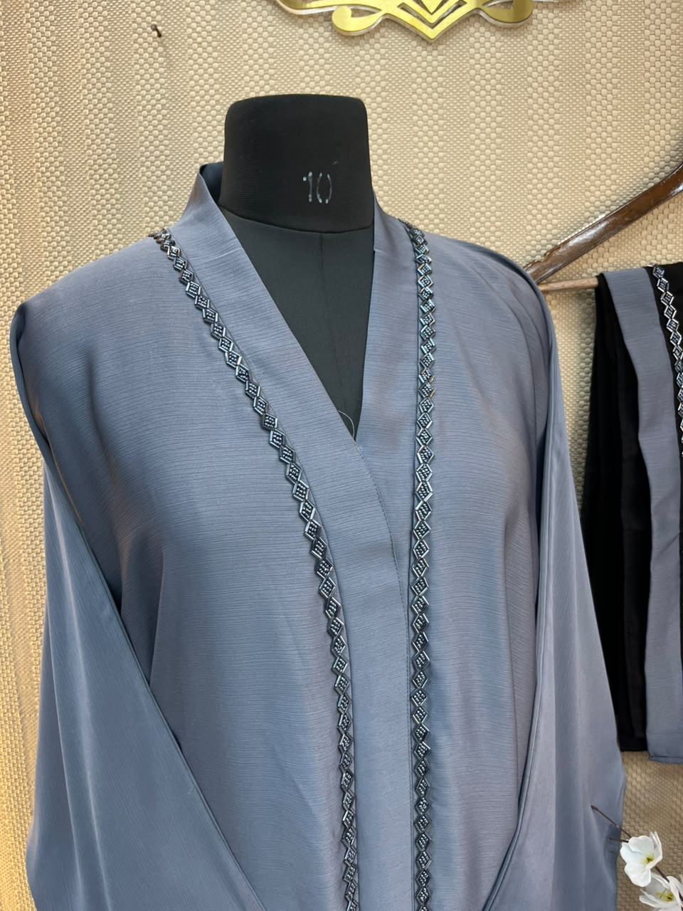 1121 The Premium Abaya - Blue Gray