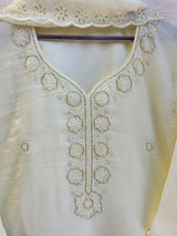 1204 Floral Hand-Work Partywear - Ivory