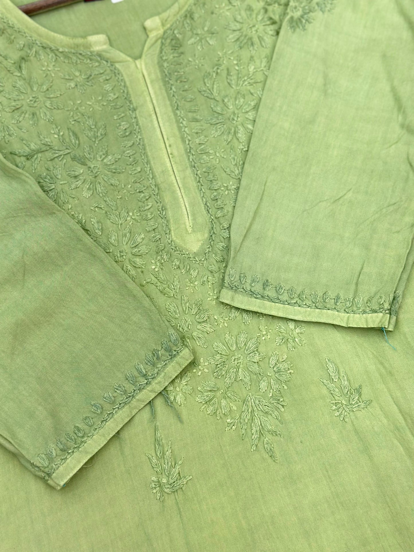 693 Lucknowi Palazzo Set - Pistachio Green