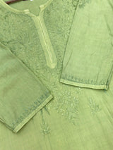 693 Lucknowi Palazzo Set - Pistachio Green