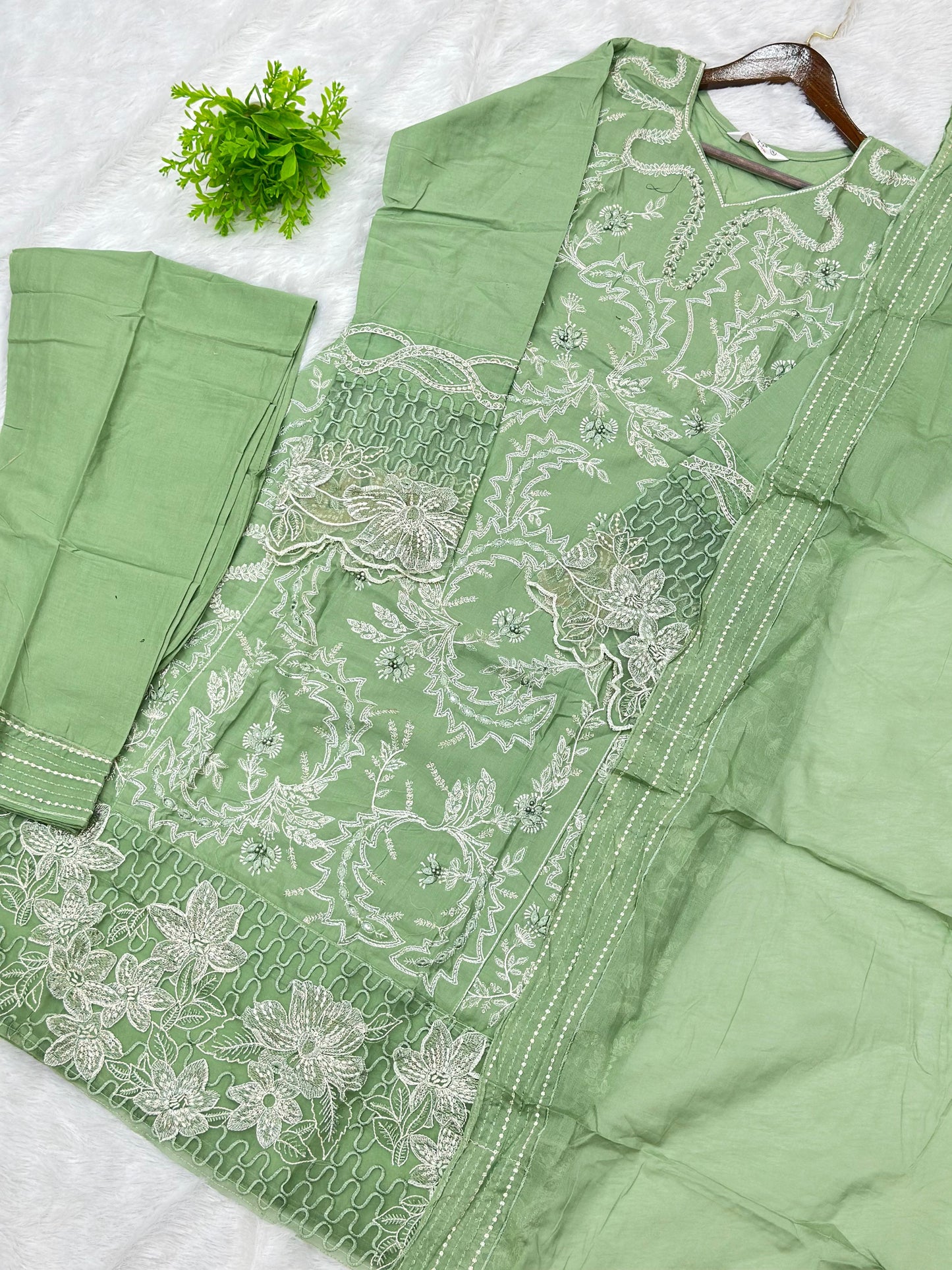 756 Elan Readymade Pakistani Heavy Embroidered Lawn