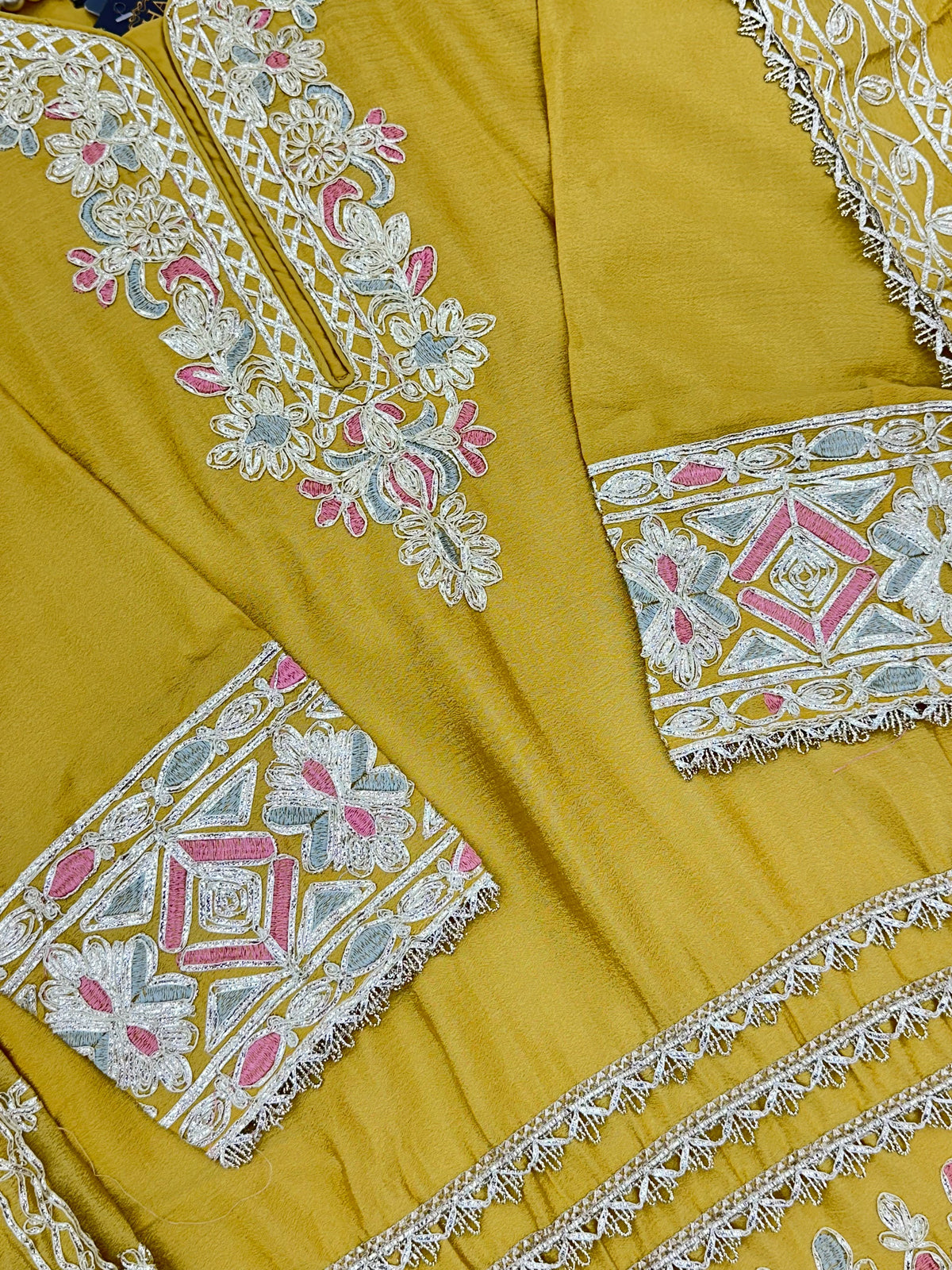 1435 Heavy Pakistani Partywear - Mustard Yellow