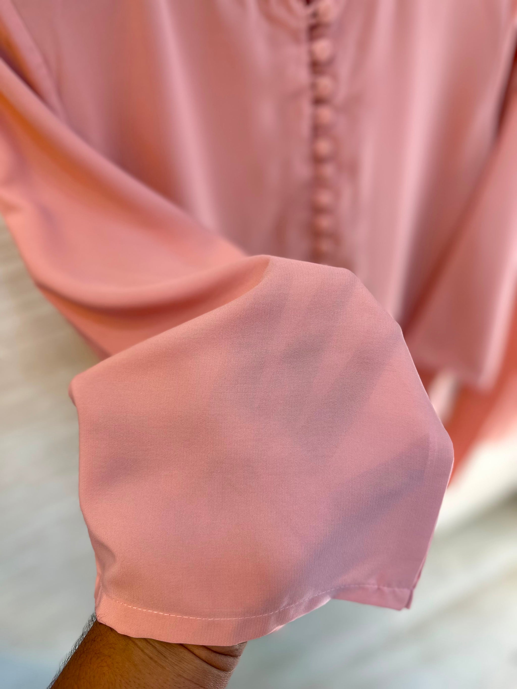 1062 Modest Mandarin Coord Set - Pink