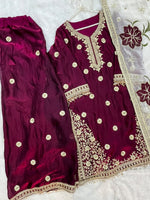 1489 Pakistani Party Wear - Wine