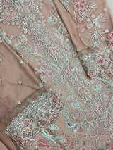 1430 Heavy Pakistani Partywear - Peachy Pink