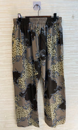 1099 Floral Kaftan Coord Set - Taupe Brown