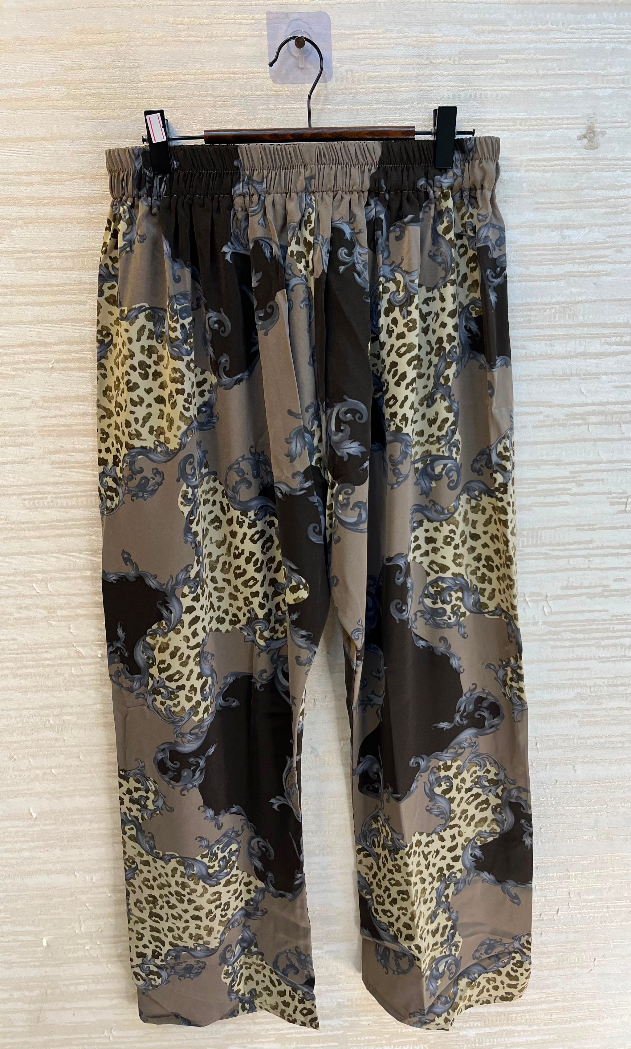 1099 Floral Kaftan Coord Set - Taupe Brown