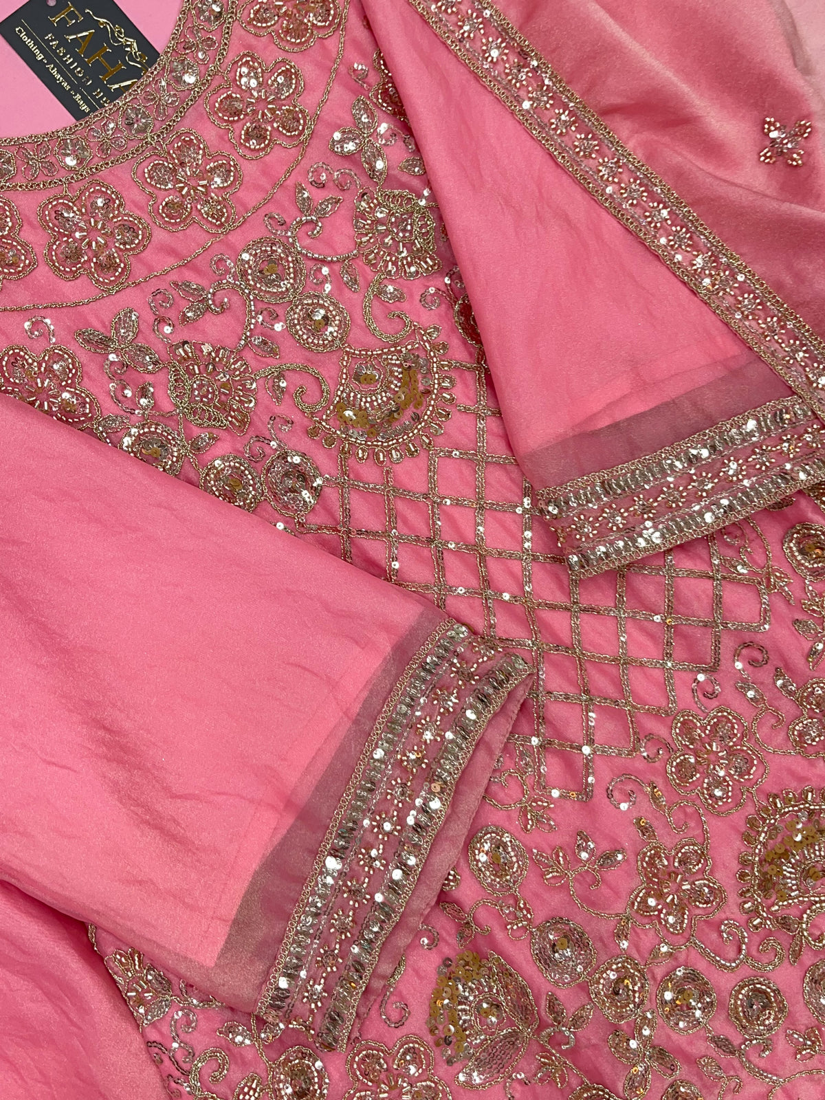 1427 Heavy Pakistani Partywear - Pink