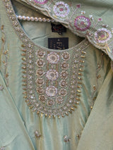 1784 Pakistani Party Wear - Pista Green