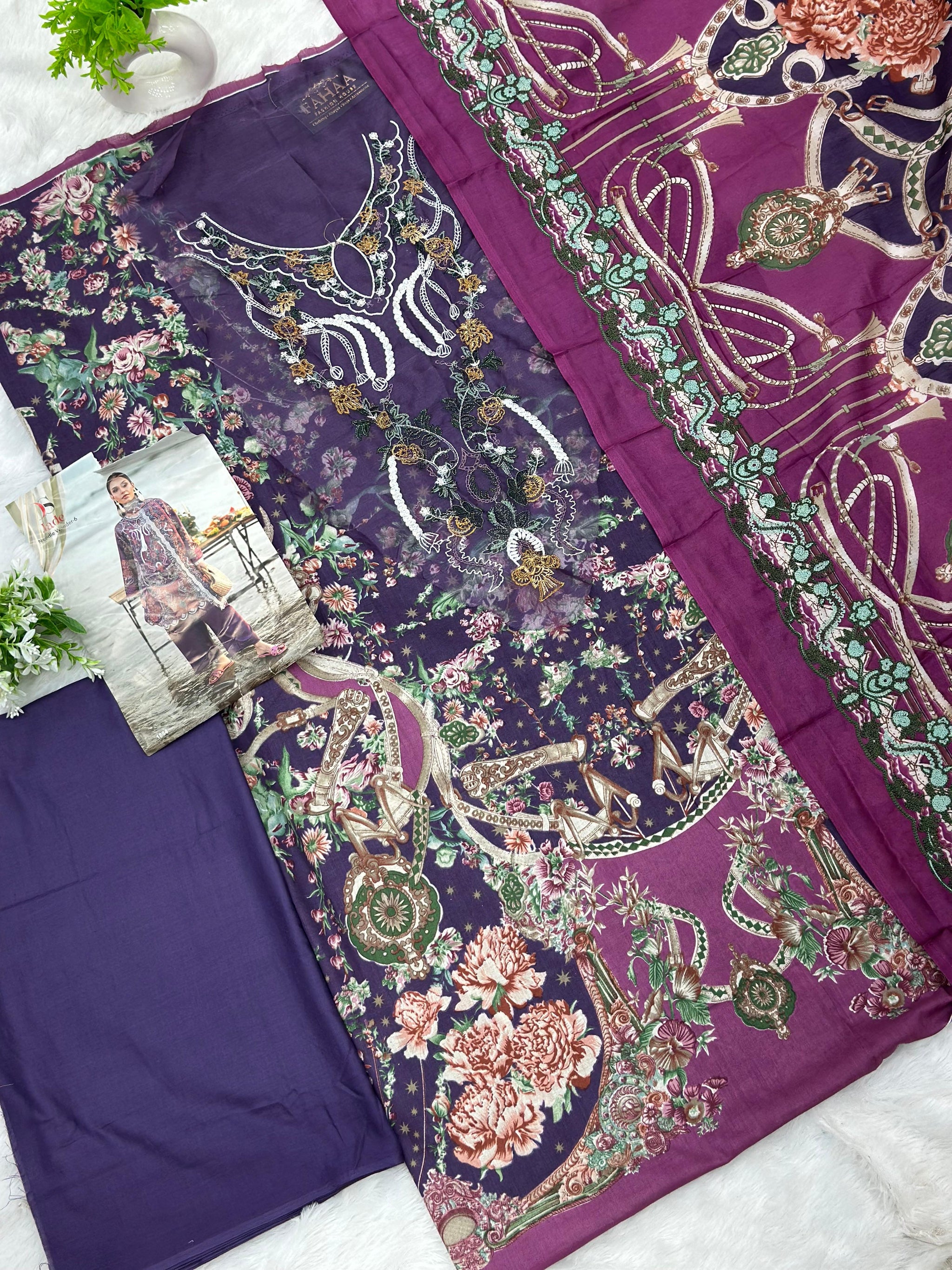 1000 Unstitched Casual Lawn Suit