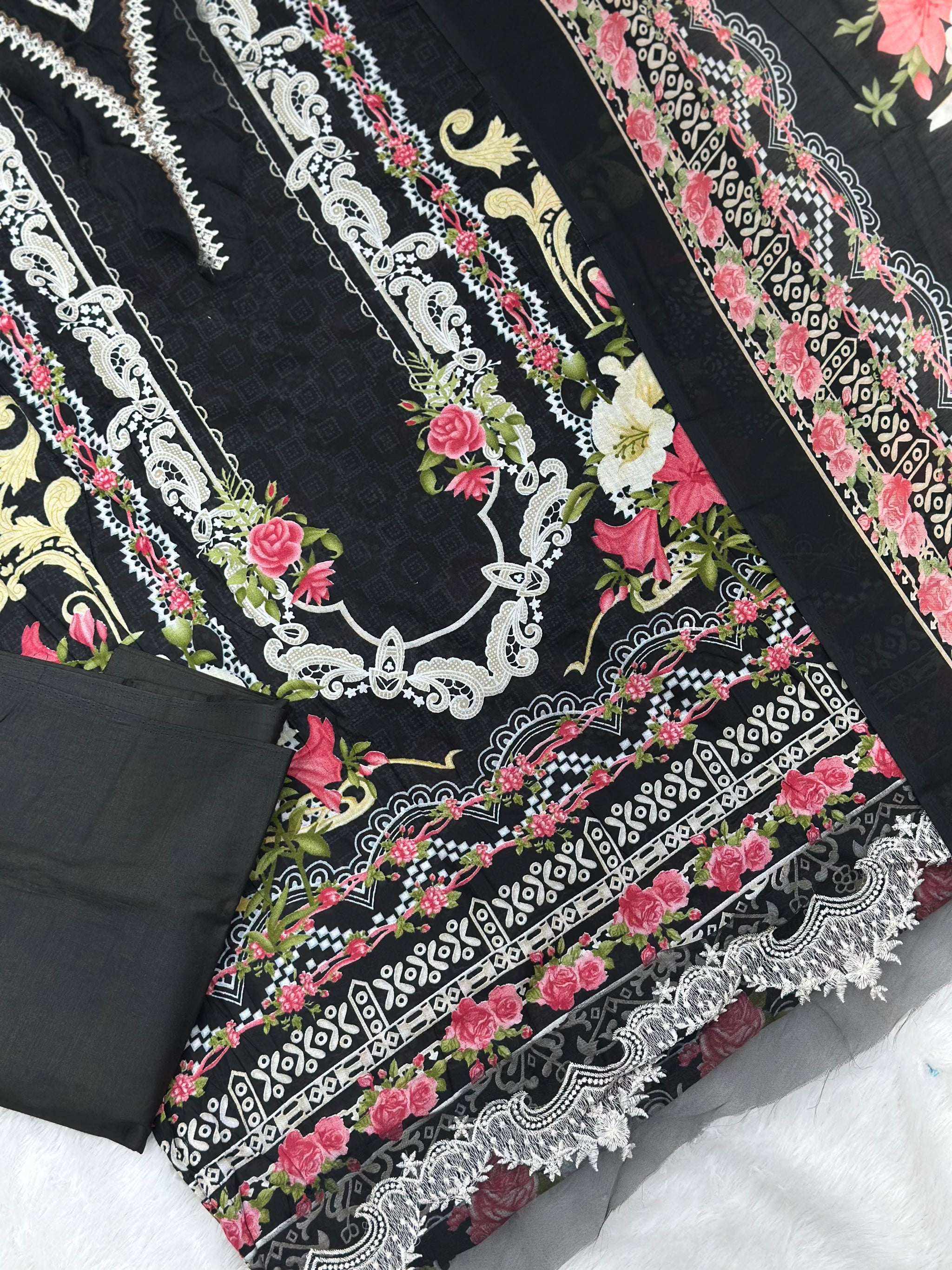 986 Unstitched Casual Lawn Suit