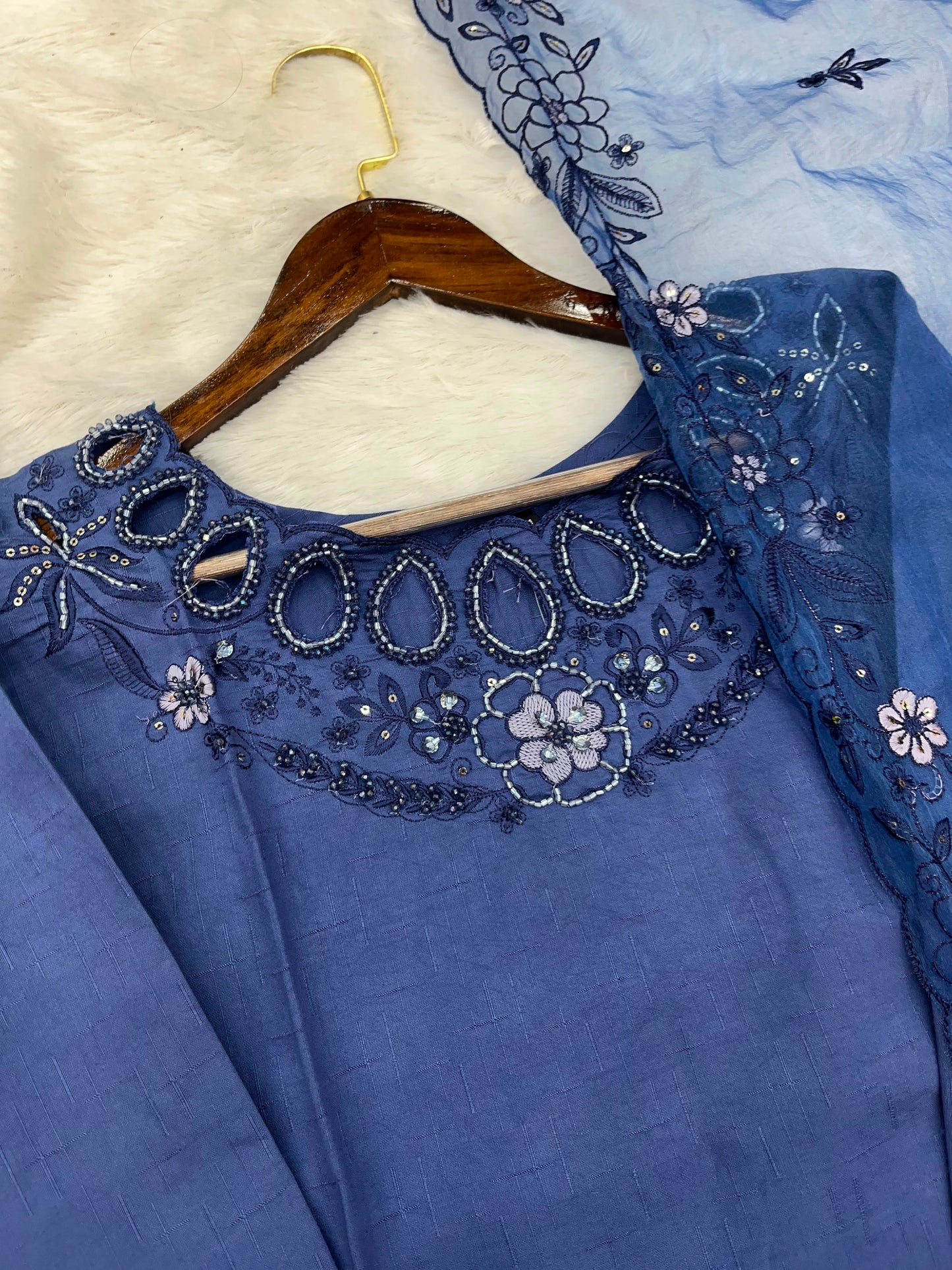 1148 Premium Pakistani Partywear - Royal Blue